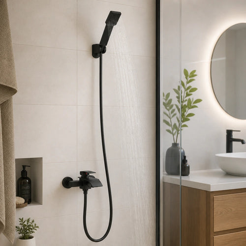 Ensemble de douche mural noir