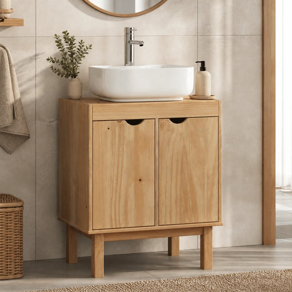 Meuble sous-vasque Otta 59 cm — bois massif