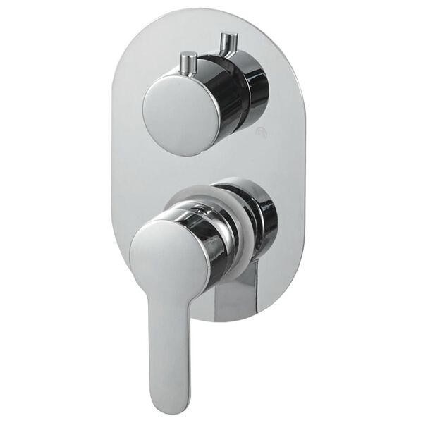 Colonne de douche pluie 30 × 30 argentée — vue de détail 4