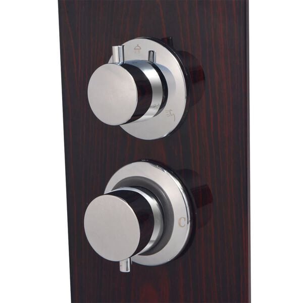 Panneau de douche hydromassant effet bois — vue de détail 4