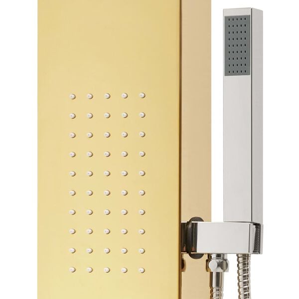 Panneau de douche hydromassant doré finition miroir — vue de détail 2