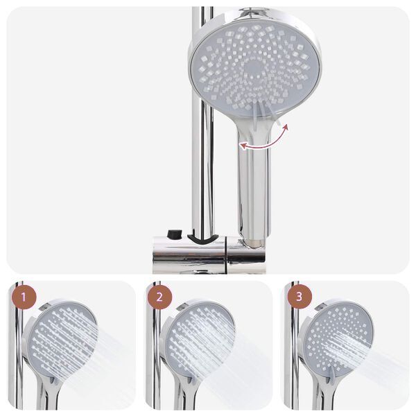 Colonne de douche compacte 95 cm argentée — vue de détail 2