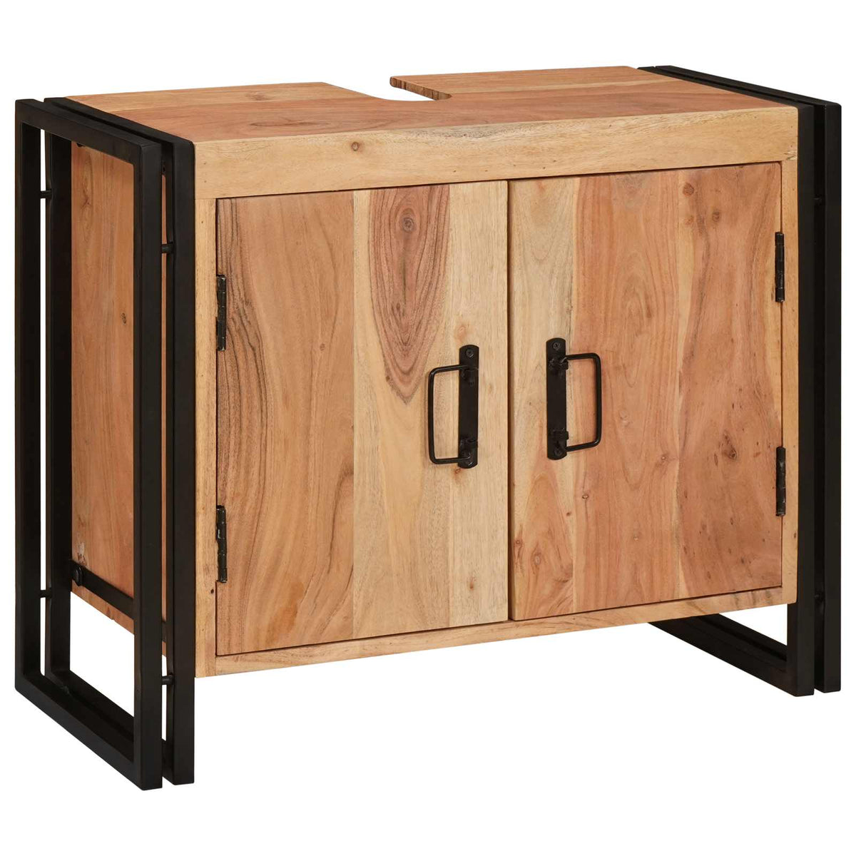 Meuble sous-vasque 71 cm — bois massif — vue de détail 5